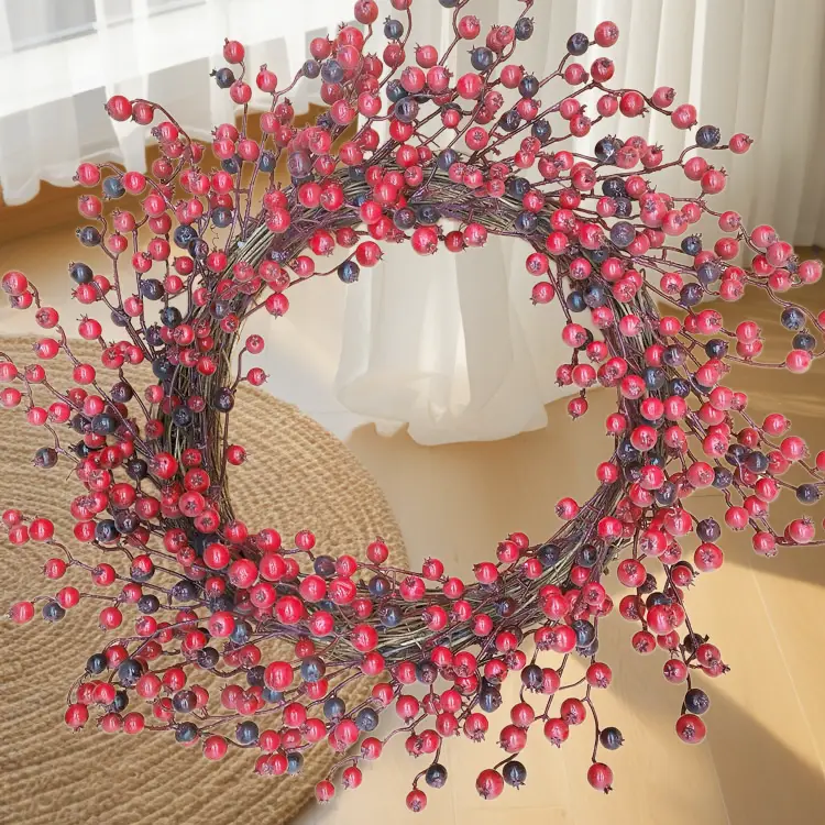 Christmas wreath with berry